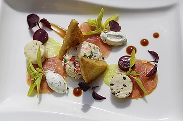 Hauptspeise im Gourmethotel Enztalhotel im Schwarzwald
