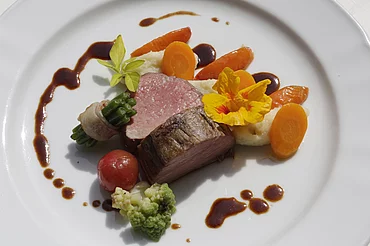 Hauptspeise im Gourmethotel Enztalhotel im Schwarzwald