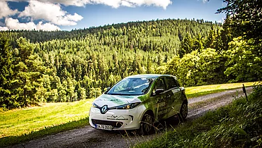 E-Mobilauto im Schwarzwald