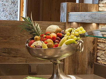 Obstkorb im Frühstücksbuffet im Gourmethotel Enztalhotel