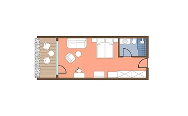 Grundriss vom Doppelzimmer Standard Plus im Enztalhotel im Schwarzwald